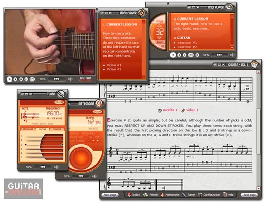 Screenshot vom Programm: How to Play the Guitar Vol 1